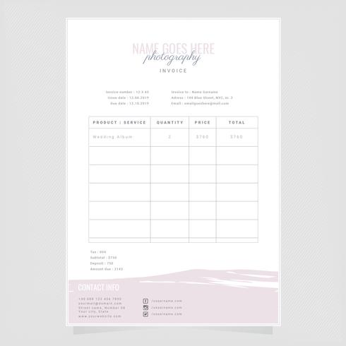 Vector Photographer Invoice Template 490x490 Vector Photographer Invoice Template