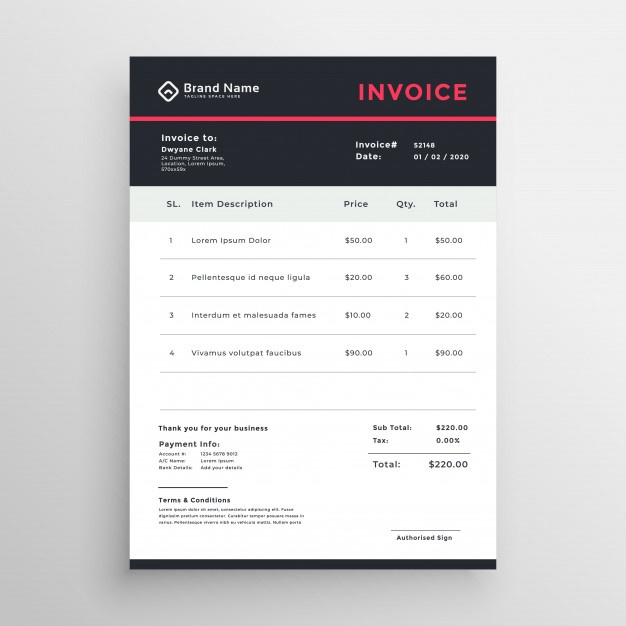 Invoice Vector at Vectorified.com | Collection of Invoice Vector free ...