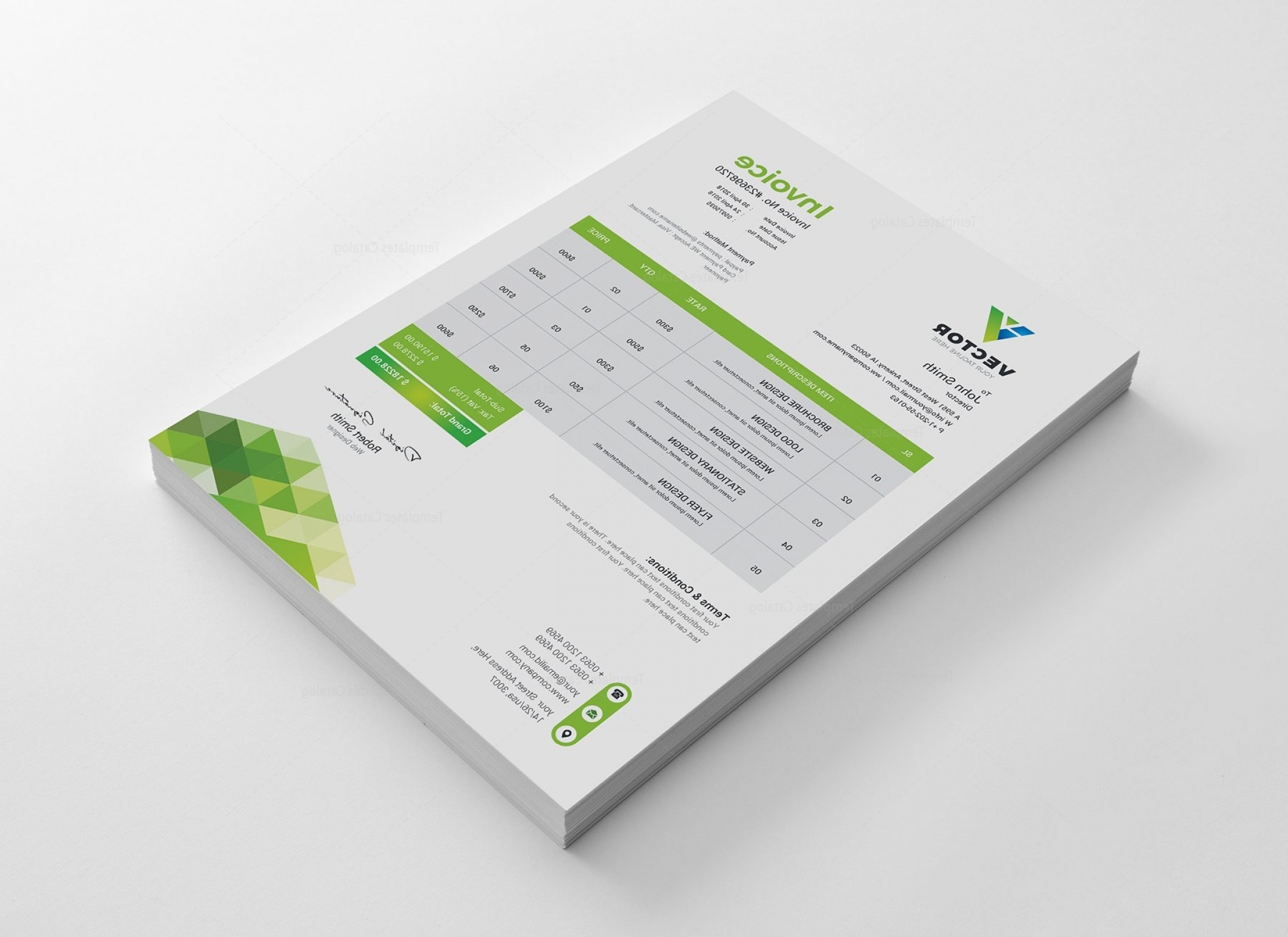 2160x1572 Vector Creative Invoice Design Template Soidergi