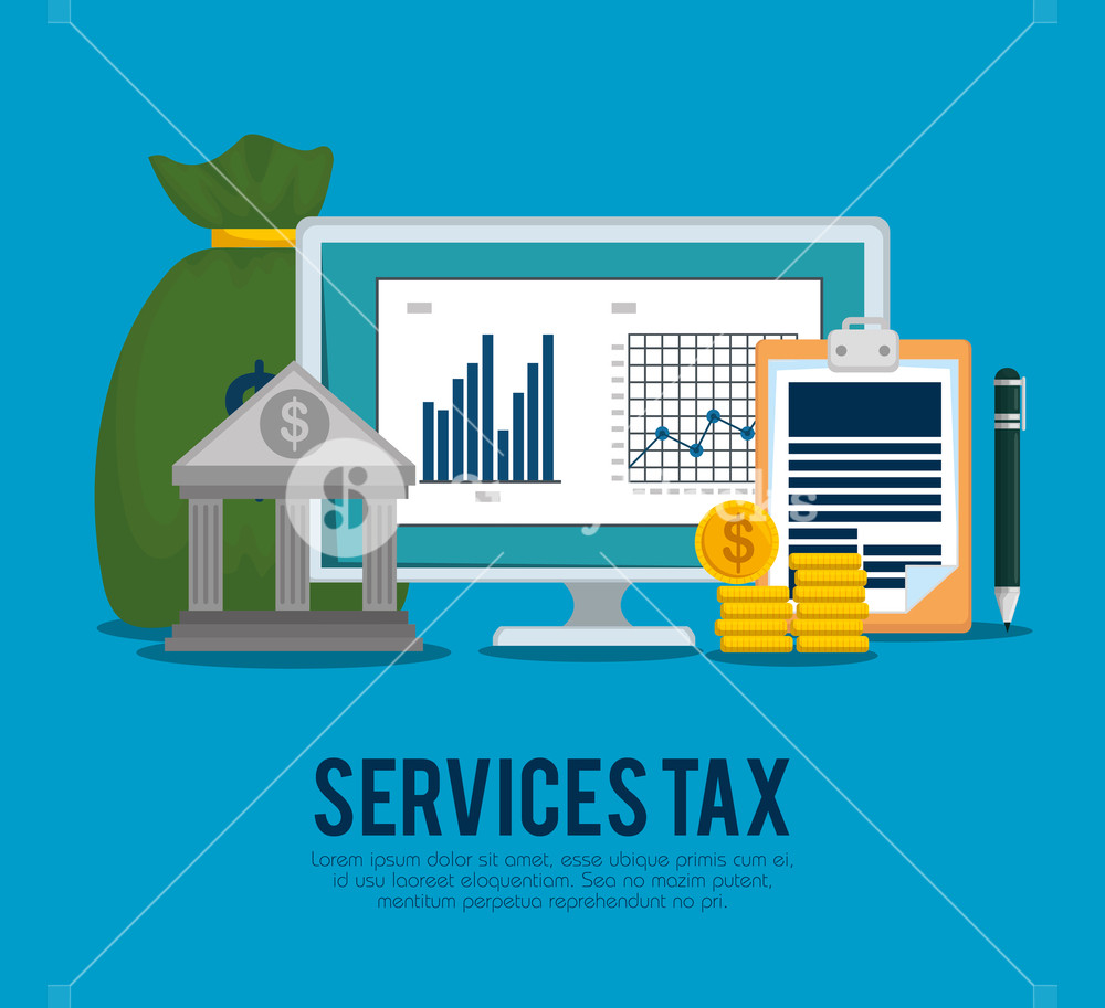 1000x913 Business Statistics Bar With Computer And Invoice Vector