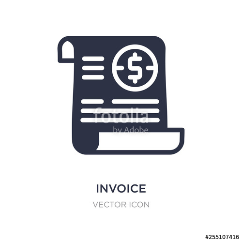 500x500 Invoice Icon On White Background Simple Element Illustration