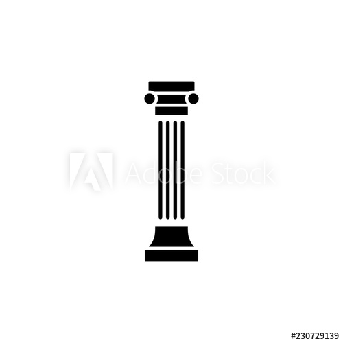 500x500 Greek Ionic Column Vector Icon
