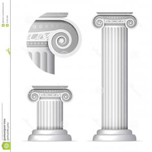 300x300 Stock Illustration Classical Greek Roman Ionic Column Vector