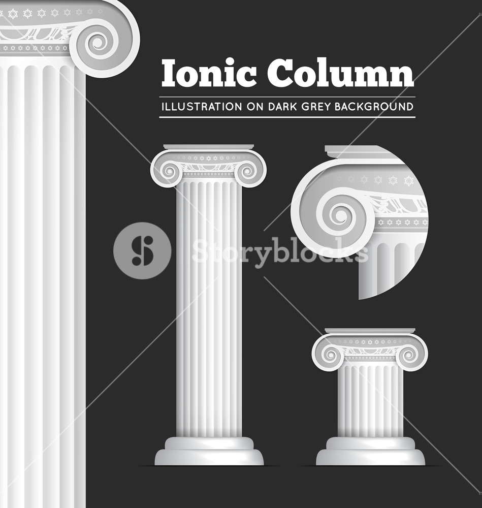 949x1000 Vector Illustration Of Classical Greek Or Roman Ionic Column