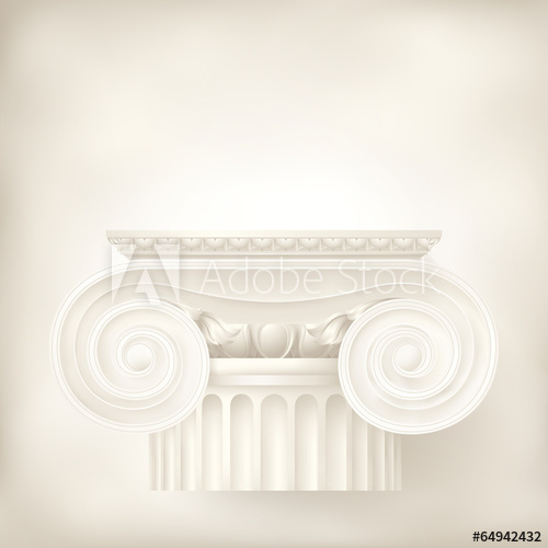 500x500 Architectural Background Ionic Column Vector Drawing