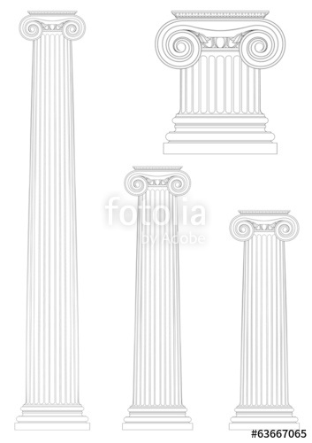 353x500 Set Of Ionic Column Vector Drawing Stock Image And Royalty Free