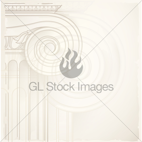 500x500 Architectural Background Ionic Column Vector Drawing Gl
