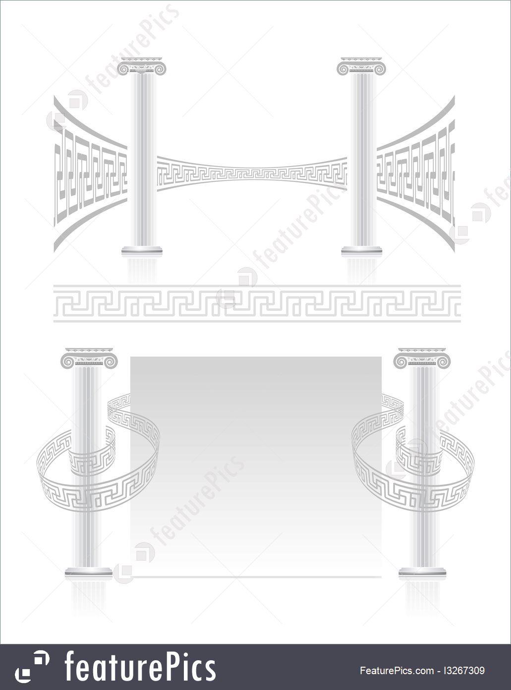 1031x1392 Architectural Details Ionic Column With Greek Key Pattern