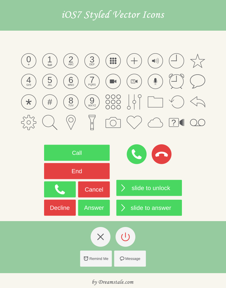 728x930 Free Download Ios Styled Vector Icons Buttons