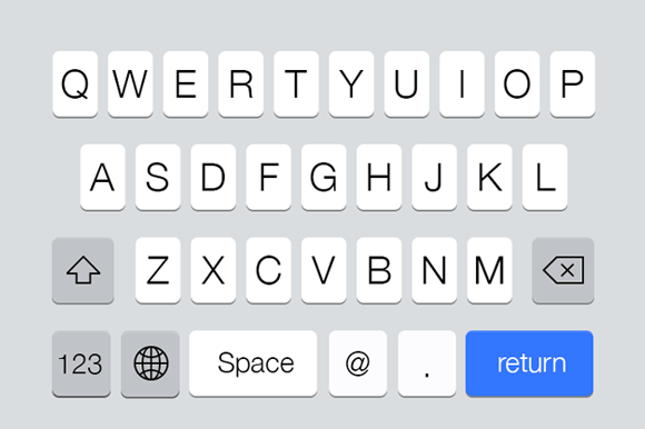580x386 Ios Keyboard Vector