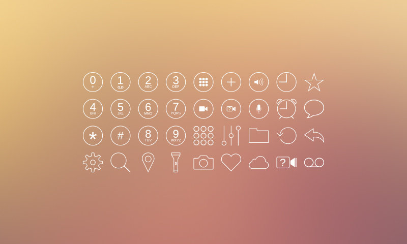 800x480 Free Download Ios Styled Vector Icons Buttons