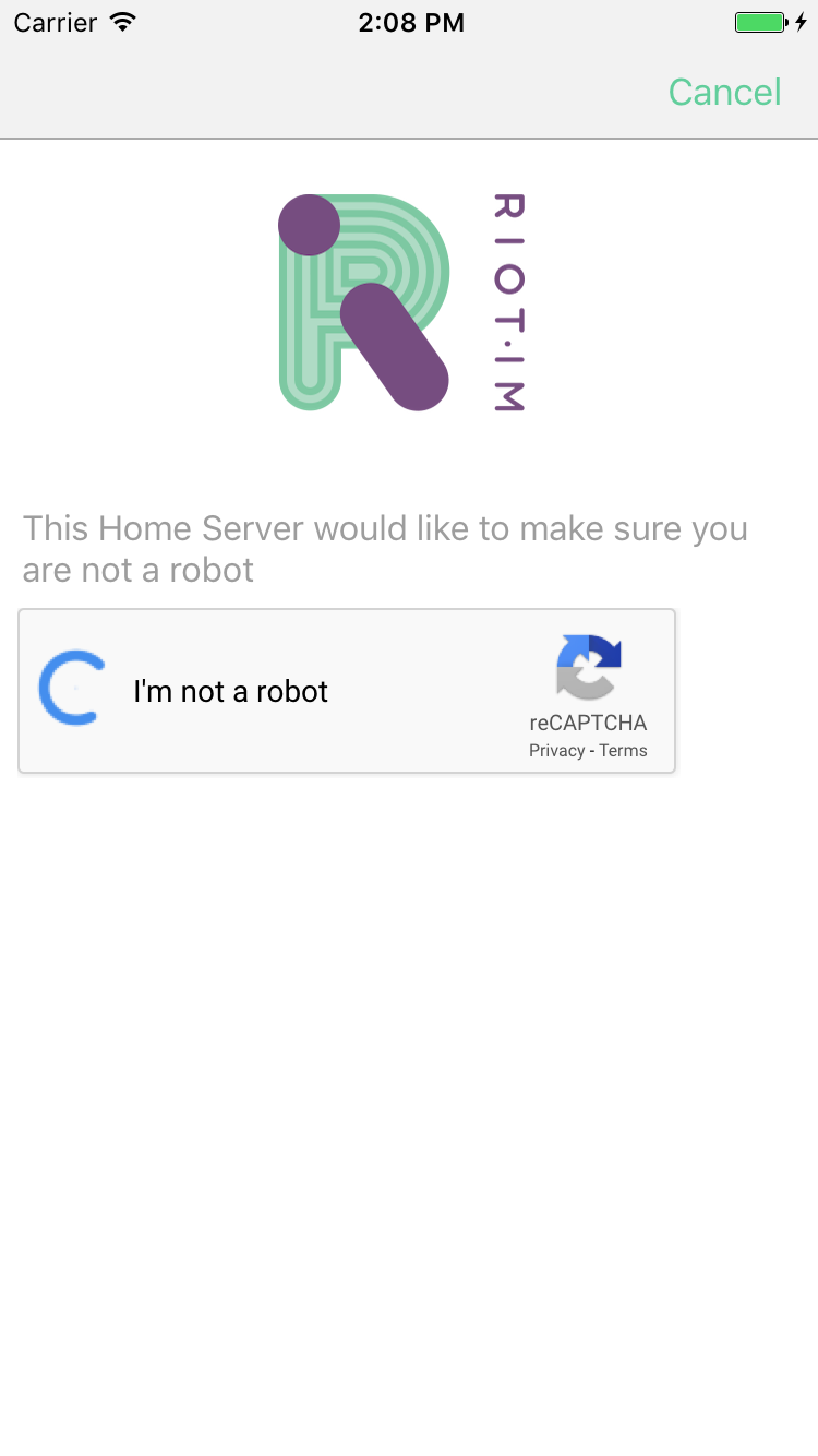 750x1334 Registration Recaptcha Does Not Work Anymore On Ios Issue