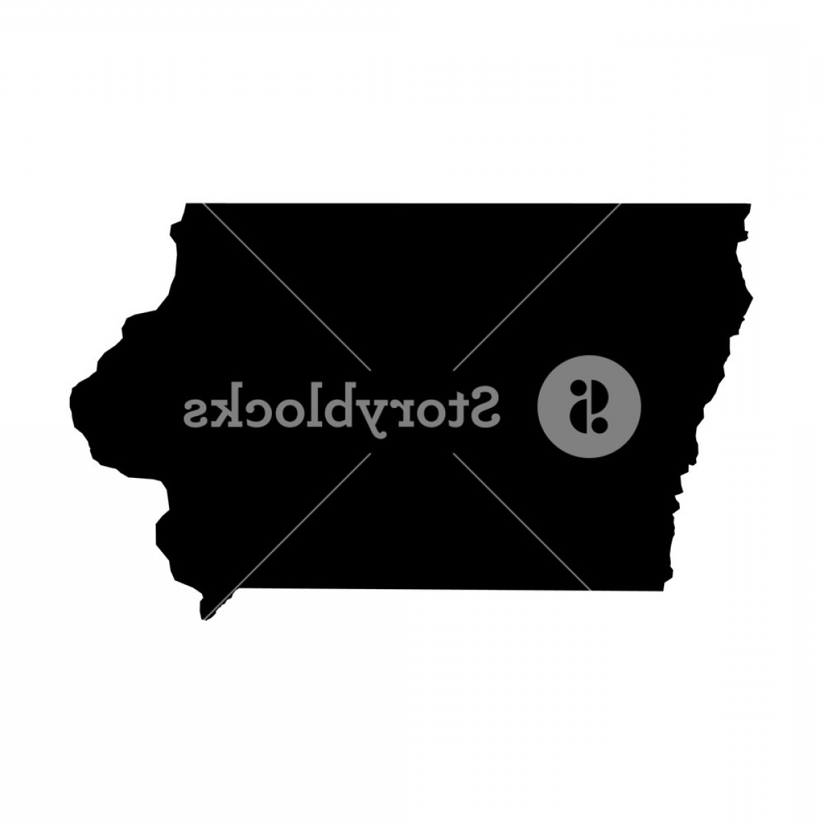 1200x1200 Iowa Outline Vector Graphic Cqrecords
