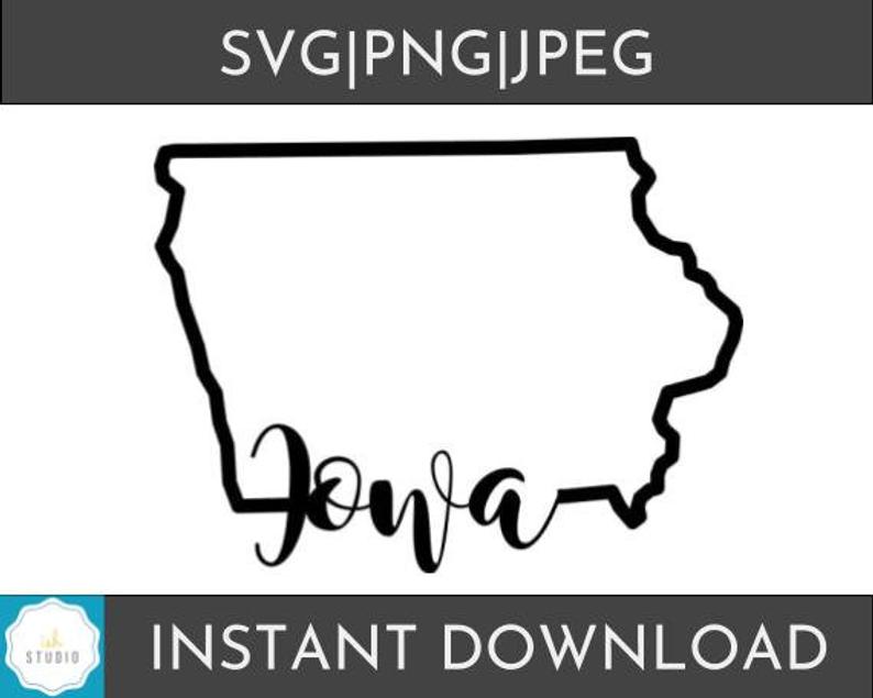 794x635 Iowa State Outline Cutting Vector Art Personal And Etsy