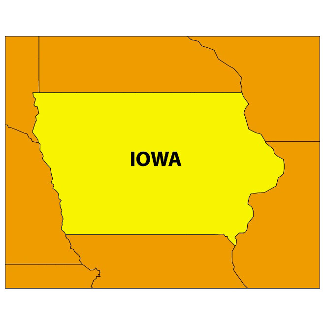 660x660 Iowa Vector Map