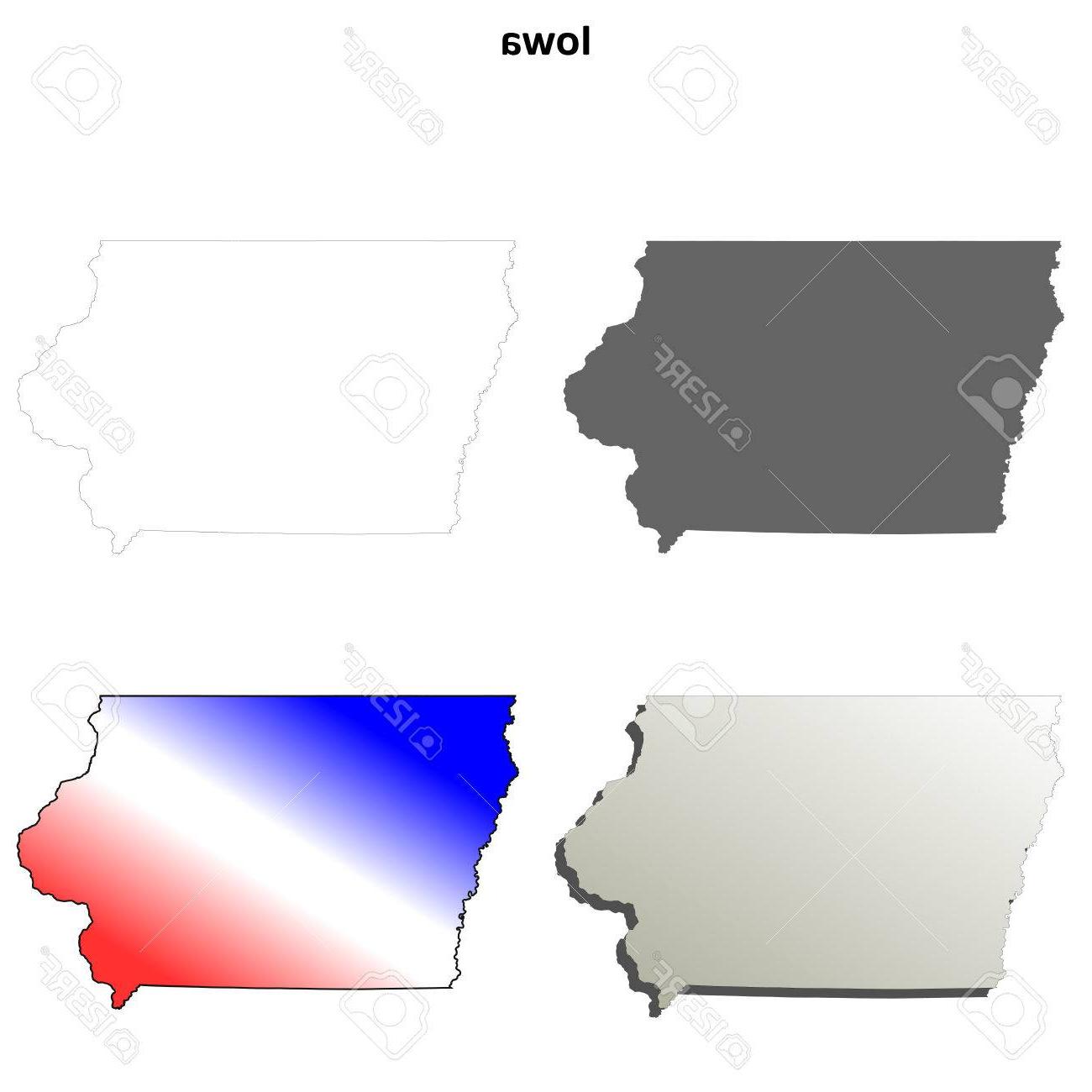 1300x1300 Best Free Iowa Outline White Vector Cdr Free Vector Art, Images