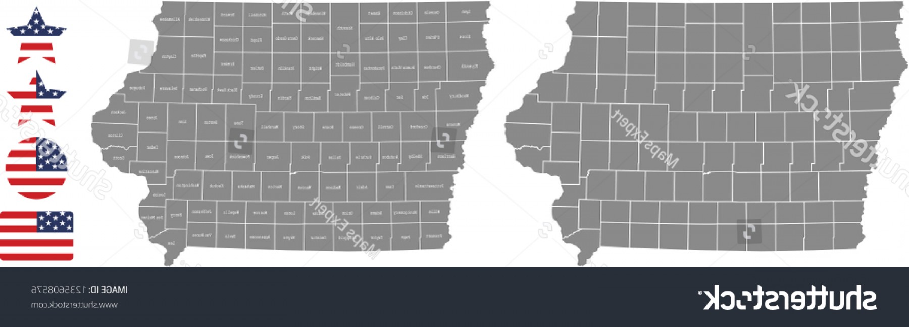 1800x649 Iowa Counties Vector Hoodamathrun