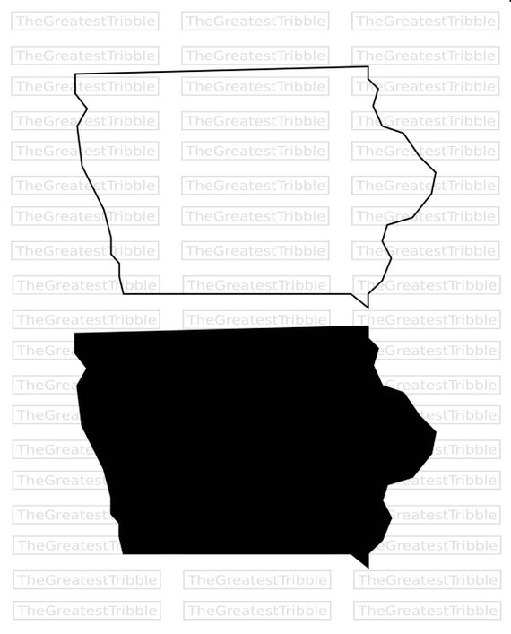 570x707 Iowa State Map Png Vector Graphic Clip Art Iowa State Etsy