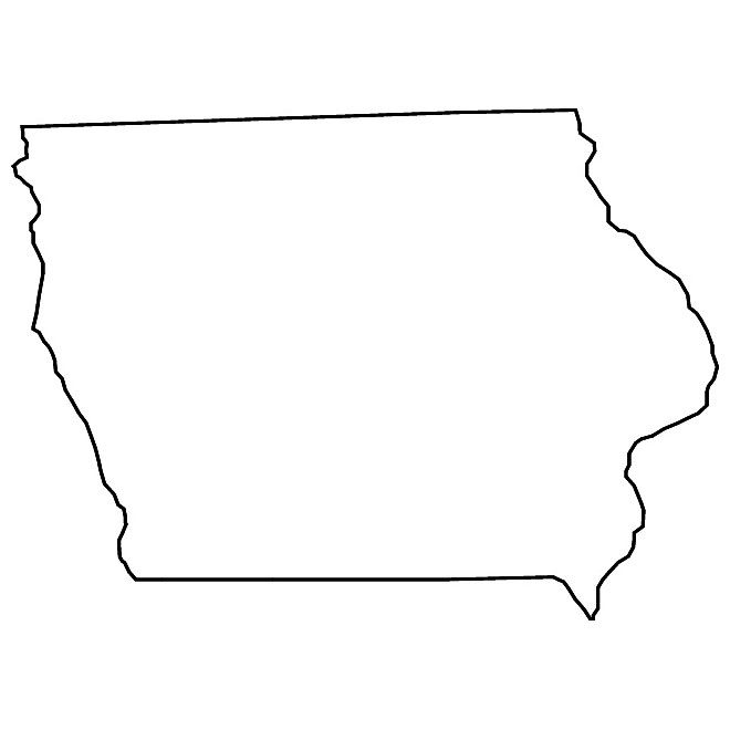 660x660 Vector Map Of Iowa