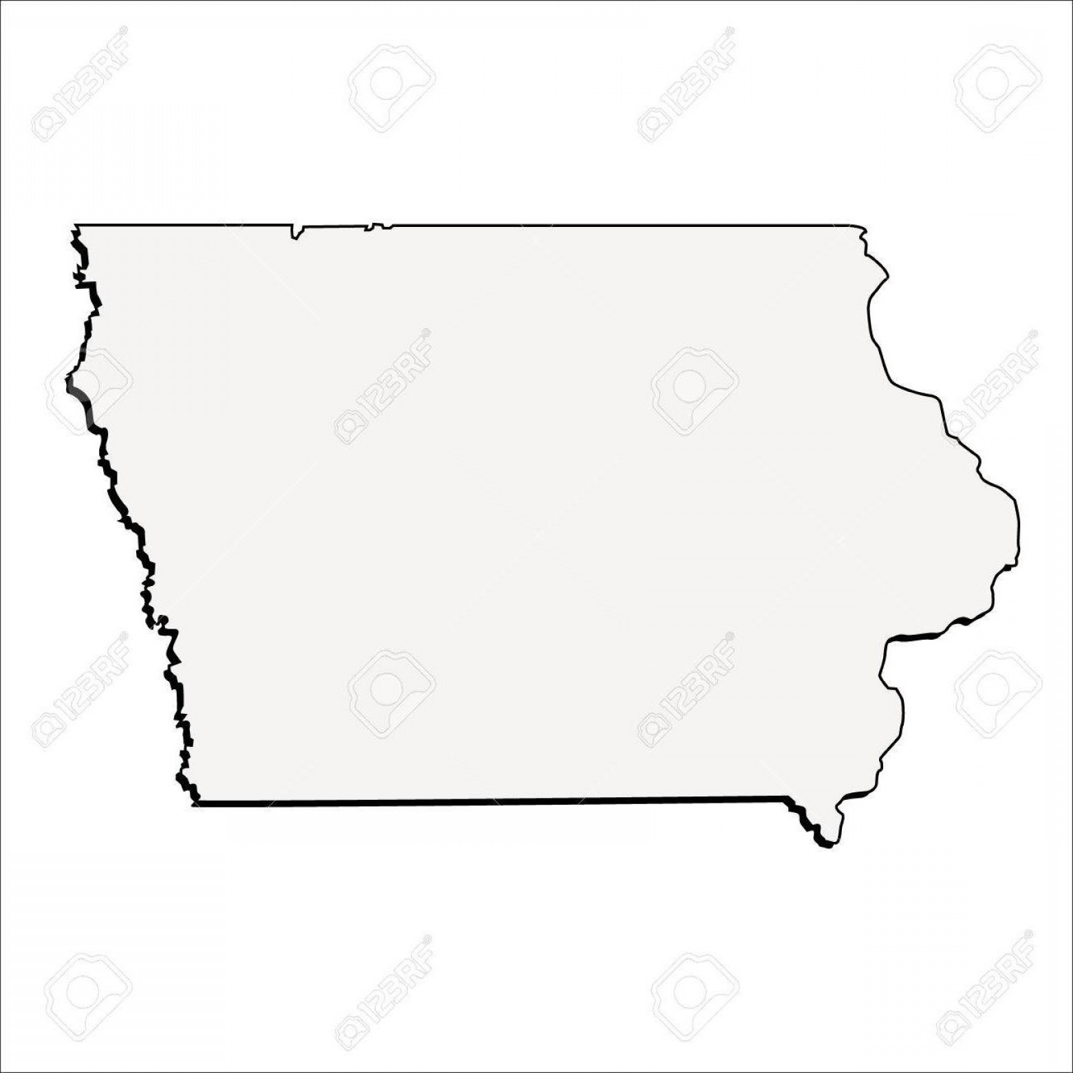 1560x1560 Iowa Outline Vector Graphic Cqrecords