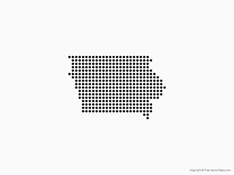 460x345 Vector Map Of Iowa