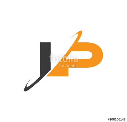 500x480 Ip Initial Logo With Double Swoosh Stock Image And Royalty Free