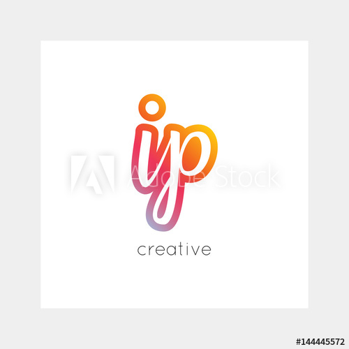500x500 Ip Logo, Vector Useful As Branding, App Icon, Alphabet