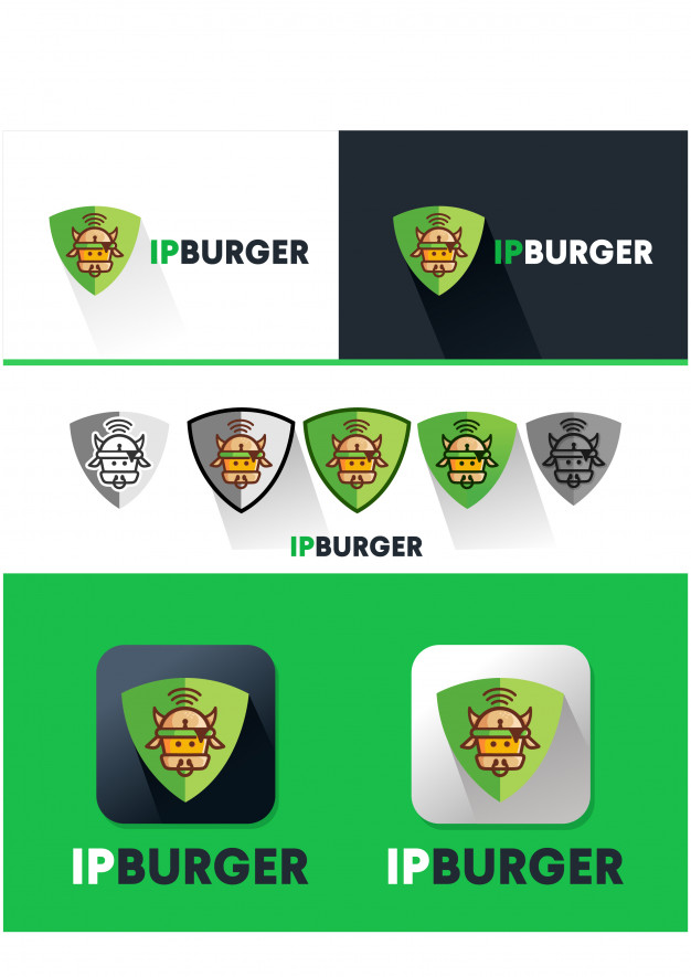626x885 Ip Burger Logo Icon Vector Premium Download