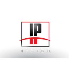 238x250 Ip I P Logo Letters With Red And Black Colors And Logo Design