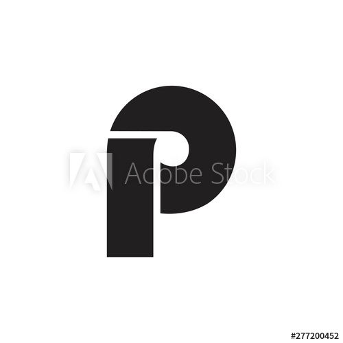 500x500 Letter Ip Circle Simple Geometric Logo Vector