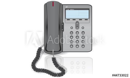 500x300 Ip Phone On A White Background