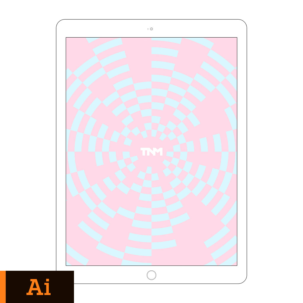 1024x1024 Vector Mockup Illustrator Template For Apple Ipad Pro