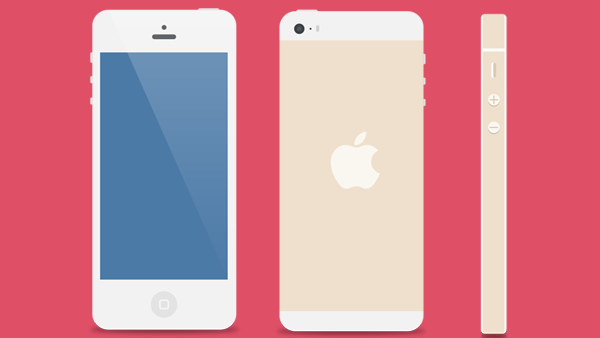 600x338 Flat Iphone Vector Web Goodies Design, Vector Free, Graphic