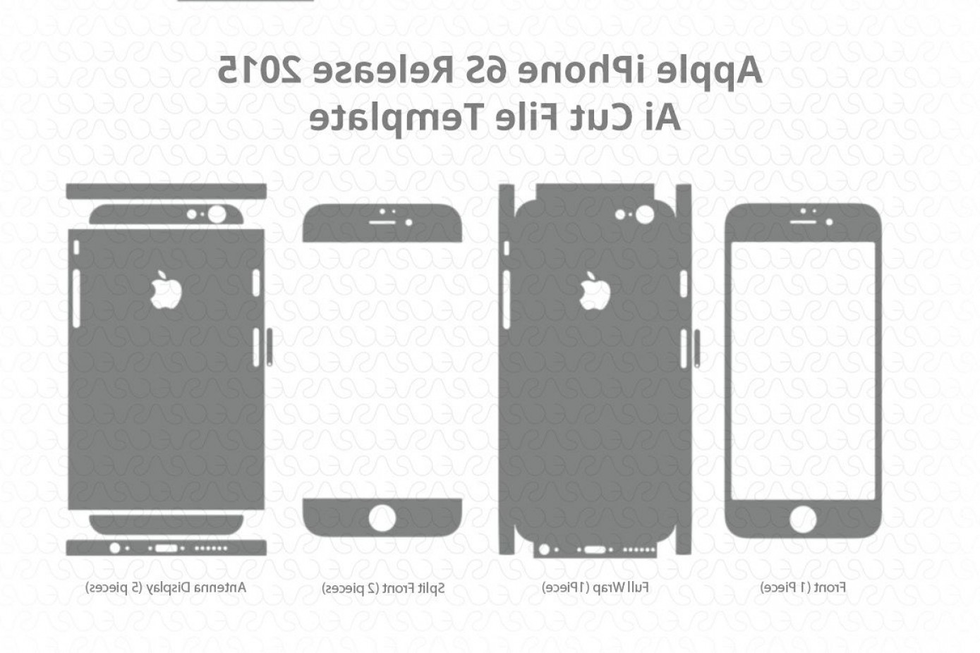 1389x926 Apple Iphone S Decal Vector Template Soidergi