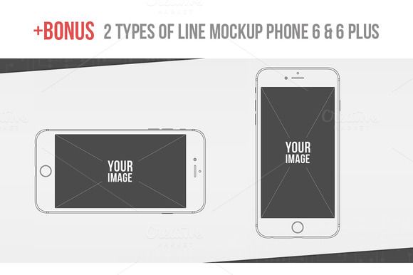 580x386 Flat Iphone Plus Vector Mockup Features