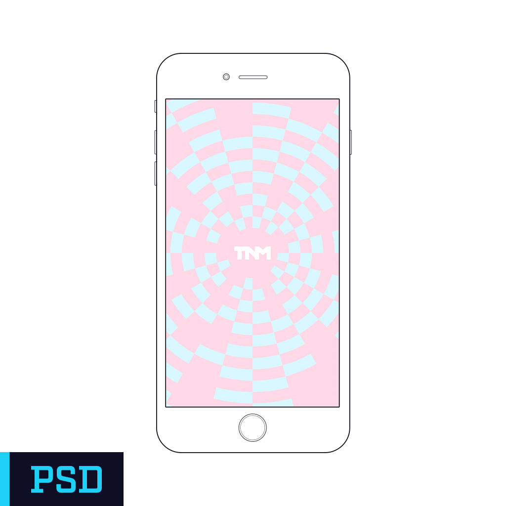 1024x1024 Vector Mockup Photoshop Template For Apple Iphone Plus