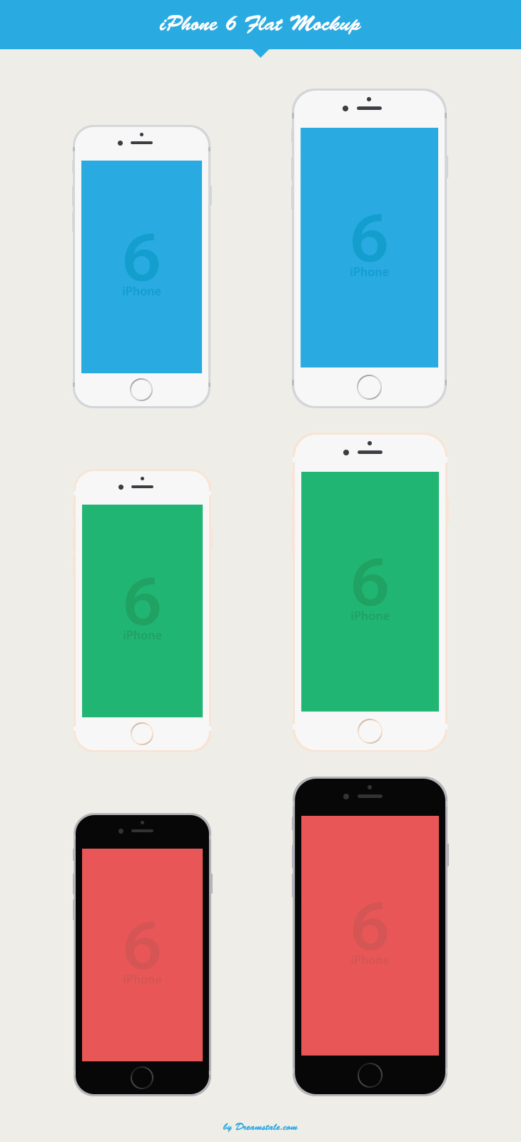 730x1600 Iphone Flat Vector Mockup Freebie On Behance