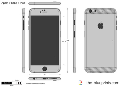 400x283 Apple Iphone Plus Vector Drawing