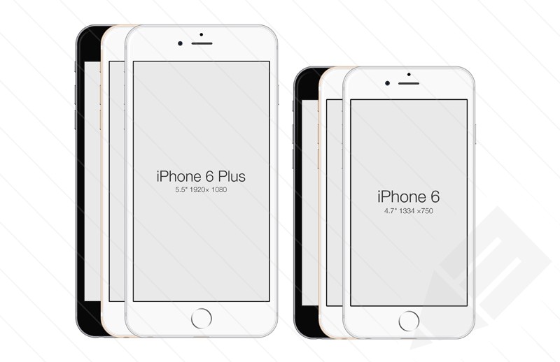 800x518 Iphone And Iphone Plus All Colors Mockups Mockupworld