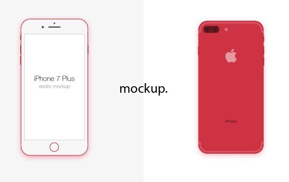 572x361 Free Simple Iphone Plus Vector Mockup