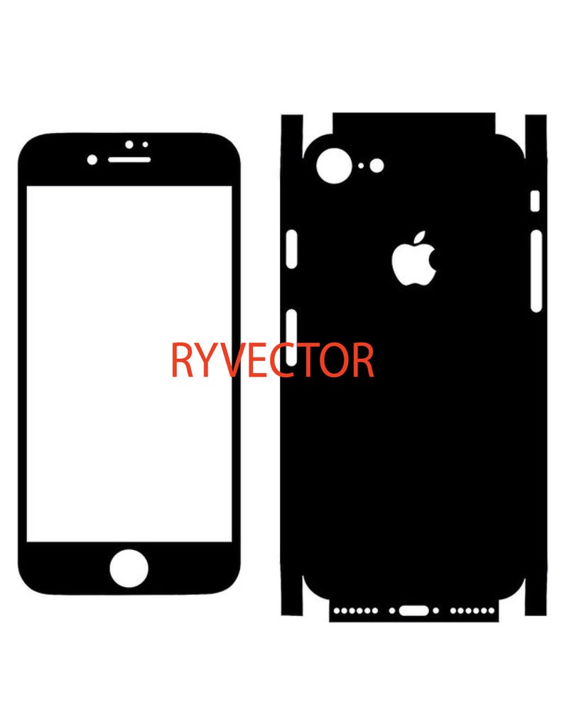 794x1002 Iphone Vector Skin Template Etsy