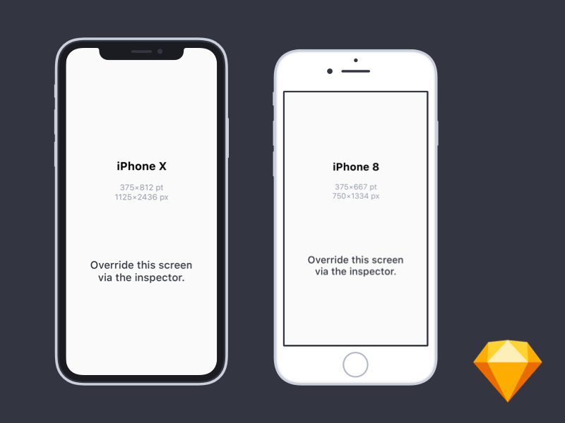 800x600 Flat Iphone X And Iphone Mockups Freebie