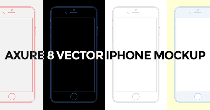 668x350 Axure Vector Iphone Mockup