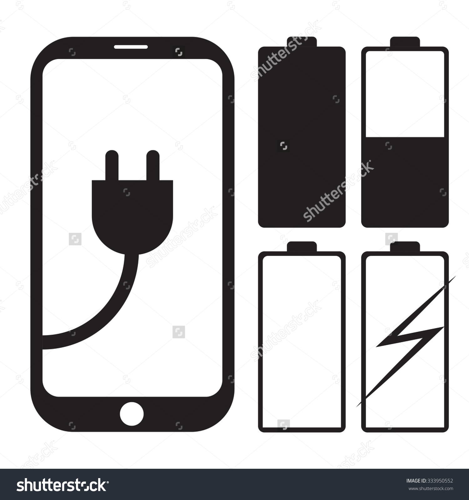1500x1600 Iphone Battery Icon Vector