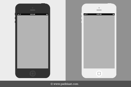 456x304 Free Flat Iphone Wireframe Design Template