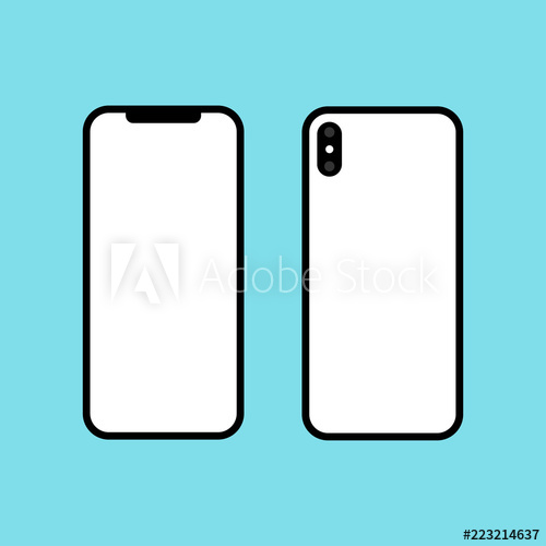 500x500 Smartphone Icon In The Style Flat Design Iphone X