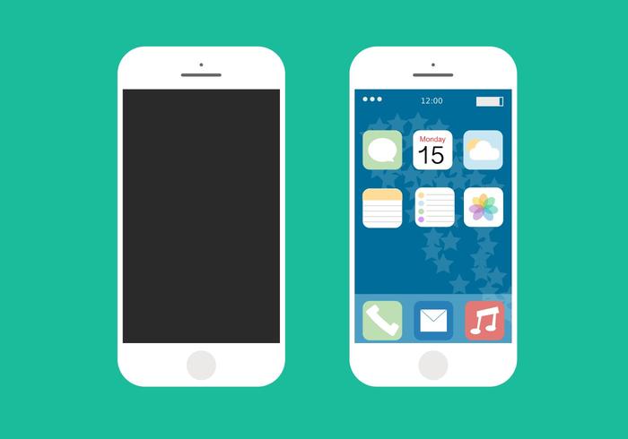 700x490 Iphone Flat Vector