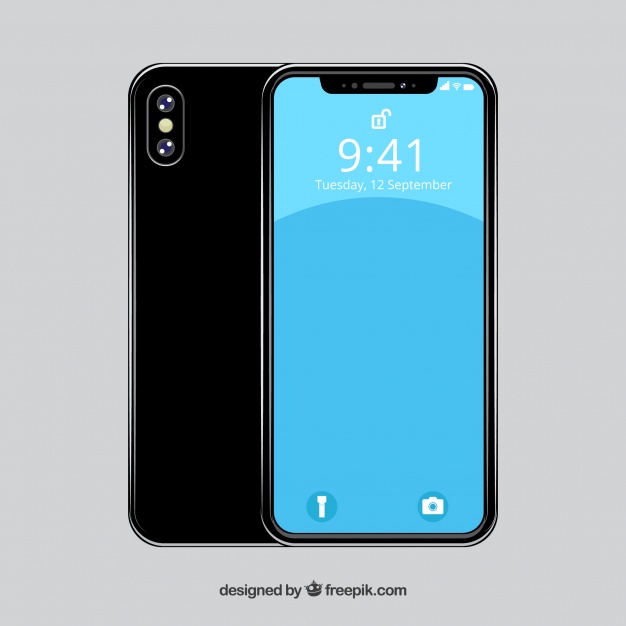 626x626 Flat Design Iphone X With Different Views Vector Free Download