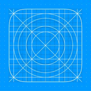 300x300 Free Template Ios Icon Grid Vector Illustration Catchsplace