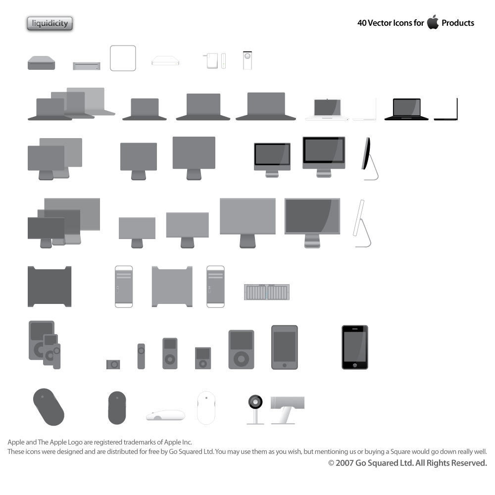 1000x1000 Apple Product Vector Icons